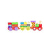 Van Manen 2Play Wooden Train with Carriages, Wooden Toy, Wooden Train with Colourful Building Blocks, Toy for Children, 610063, Multi-Colour