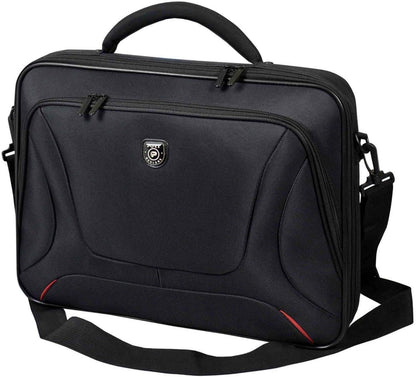 Port Designs Courchevel Clamshell Laptop/Notebook/Chromebook Professional Business Briefcase Sleeve Bag for 15 inch Windows/Macbook Student/Work Laptops - Black