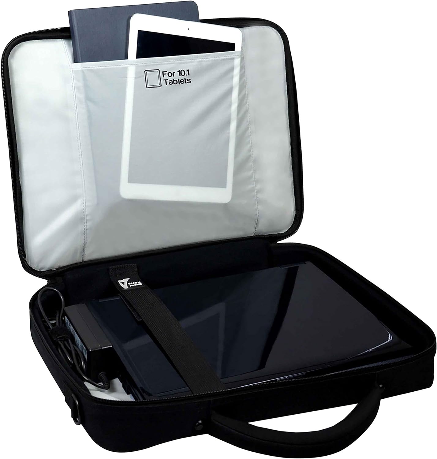 Port Designs Courchevel Clamshell Laptop/Notebook/Chromebook Professional Business Briefcase Sleeve Bag for 15 inch Windows/Macbook Student/Work Laptops - Black