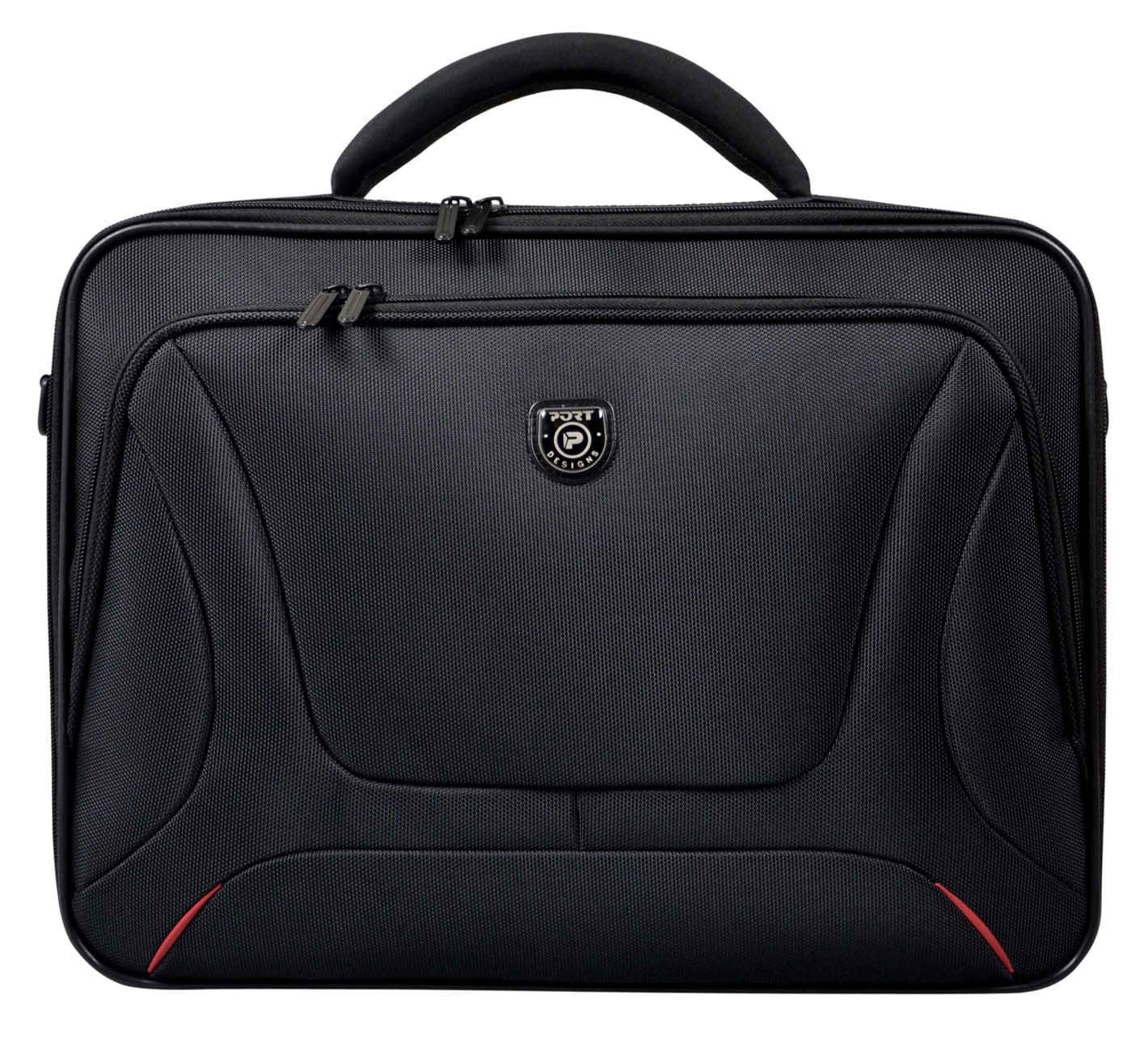 Port Designs Courchevel Clamshell Laptop/Notebook/Chromebook Professional Business Briefcase Sleeve Bag for 15 inch Windows/Macbook Student/Work Laptops - Black