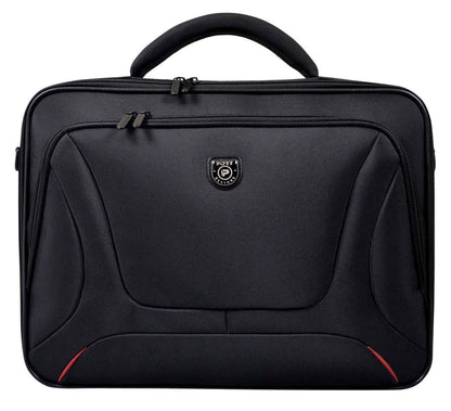 Port Designs Courchevel Clamshell Laptop/Notebook/Chromebook Professional Business Briefcase Sleeve Bag for 15 inch Windows/Macbook Student/Work Laptops - Black