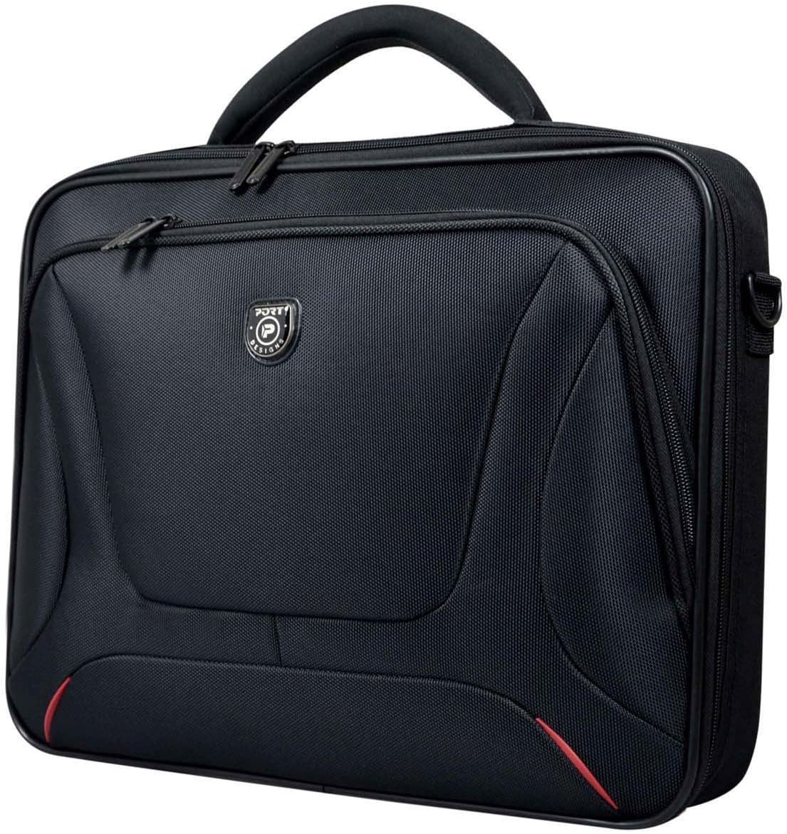 Port Designs Courchevel Clamshell Laptop/Notebook/Chromebook Professional Business Briefcase Sleeve Bag for 15 inch Windows/Macbook Student/Work Laptops - Black