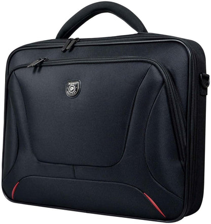 Port Designs Courchevel Clamshell Laptop/Notebook/Chromebook Professional Business Briefcase Sleeve Bag for 15 inch Windows/Macbook Student/Work Laptops - Black