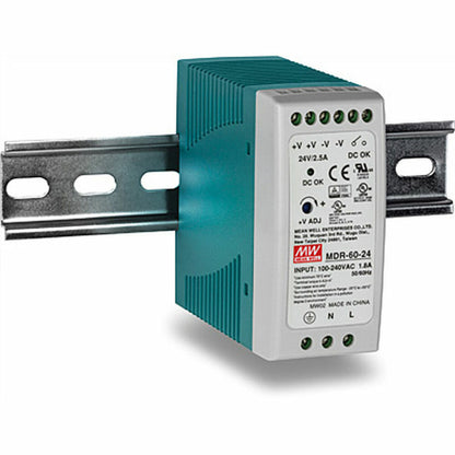 TRENDnet, TI-M6024, Fuente de alimentación DIN-Rail Industrial de Salida única de 60 W, Entrada de CA Universal