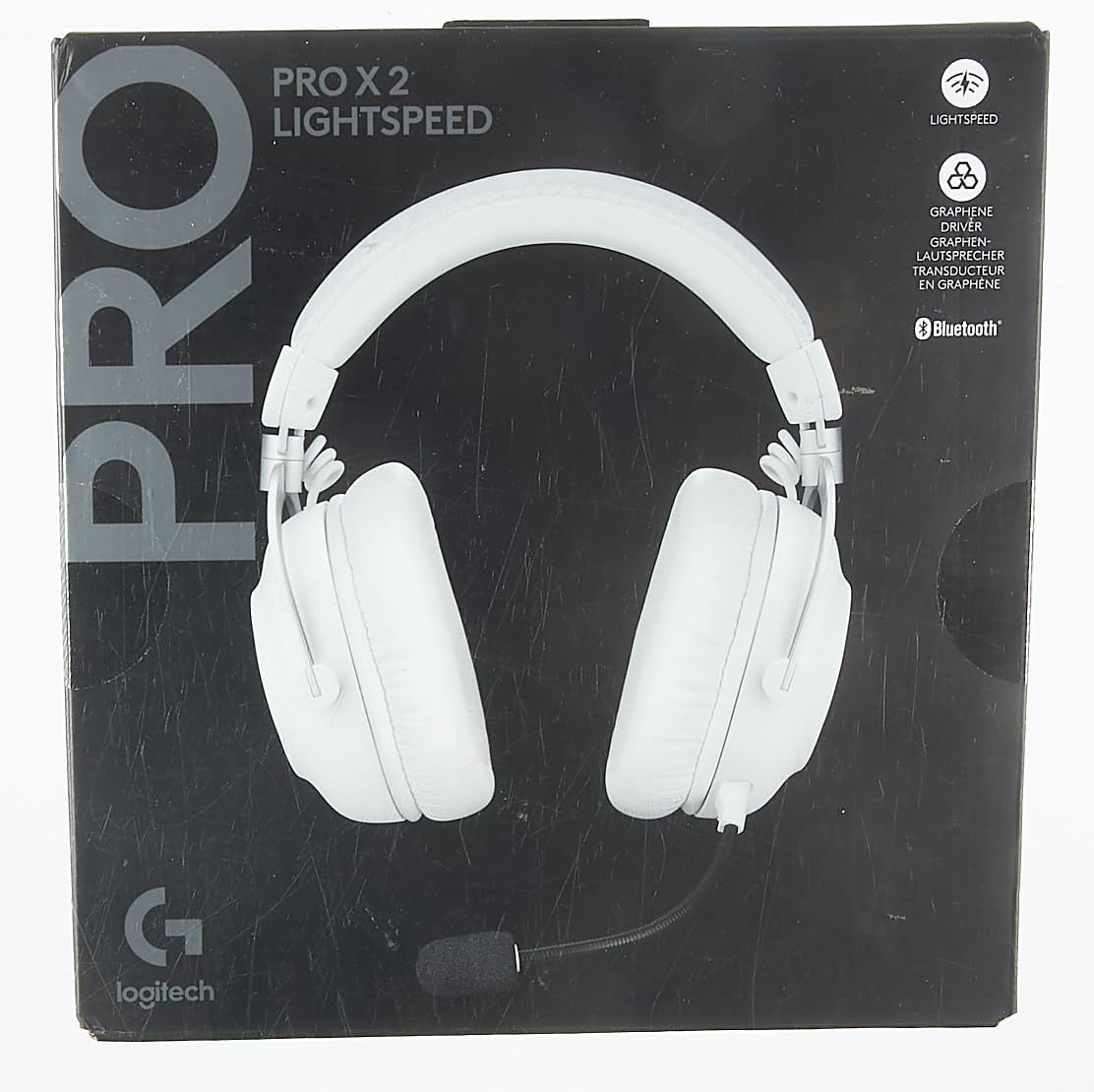 Logitech G PRO X 2 LIGHTSPEED Auriculares Gaming Inalámbricos, Micrófono Brazo Desmontable, Transductores Grafeno 50 mm, DTS:X 2.0-7.1 Surround, Bluetooth/USB/3.5 mm,PC,PS4,PS5,Nintendo Switch, Blanco