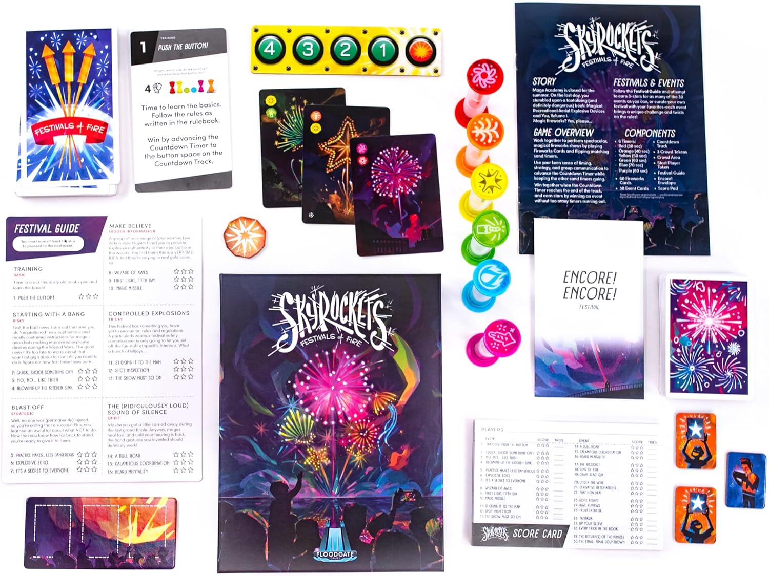 Floodgate Games Skyrockets Festivals of Fire Party Game - Card Game - English Version
