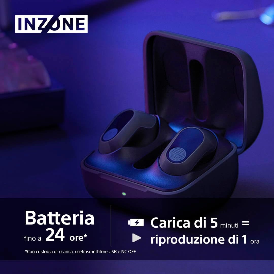 Sony INZONE Buds - True Wireless Gaming Earbuds, 360 Spatial Sound, Light Weight, Comfortable Fit, Active Noise Cancelling, AI Microphone, 24hr Battery, Low Latency Dongle, PC & PS5 Compatible
