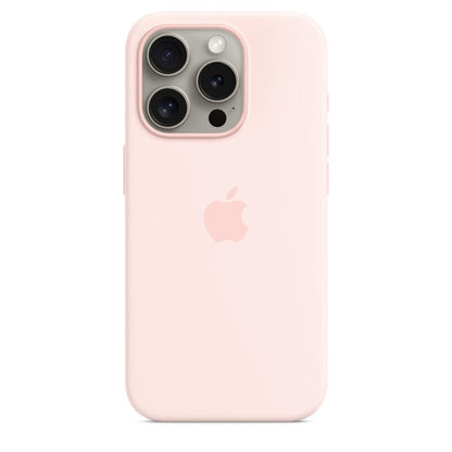 Apple - Back Cover For Mobile Phone - Magsafe Compatibility - Silicone - Light Pink - For Iphone 15 Pro