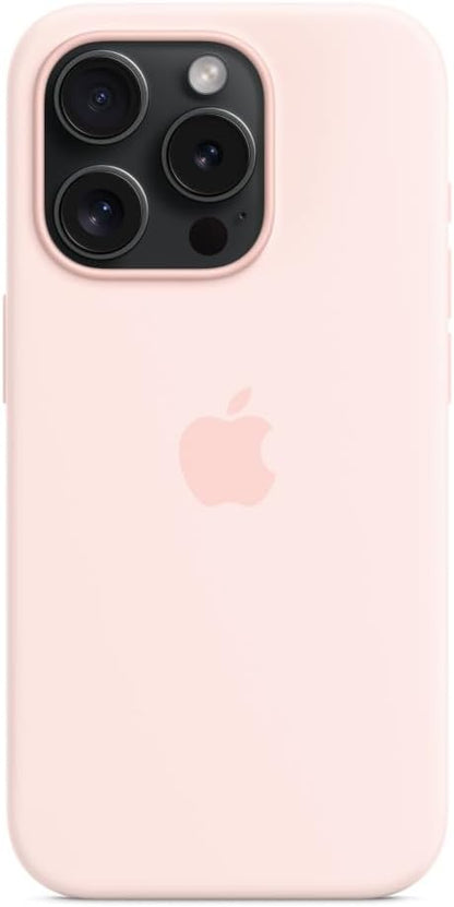 Apple - Back Cover For Mobile Phone - Magsafe Compatibility - Silicone - Light Pink - For Iphone 15 Pro