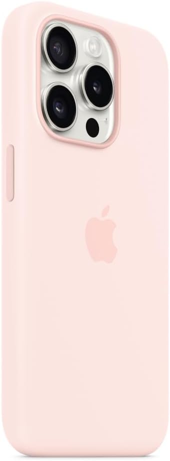 Apple - Back Cover For Mobile Phone - Magsafe Compatibility - Silicone - Light Pink - For Iphone 15 Pro