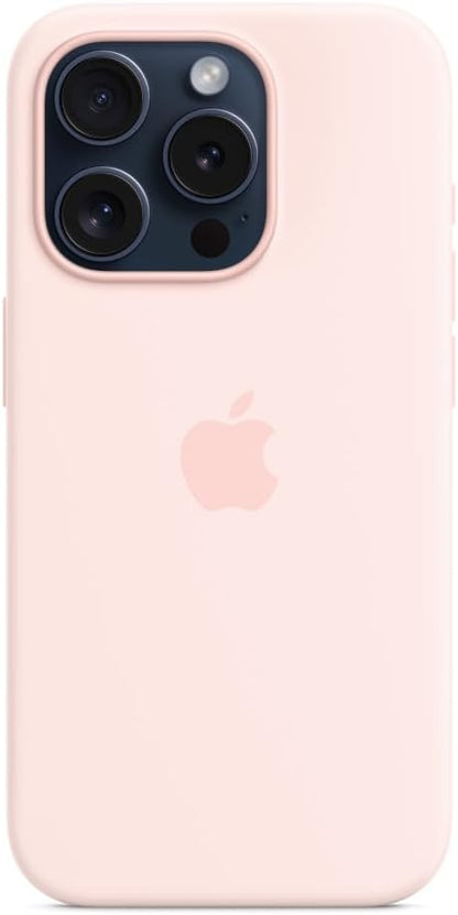 Apple - Back Cover For Mobile Phone - Magsafe Compatibility - Silicone - Light Pink - For Iphone 15 Pro