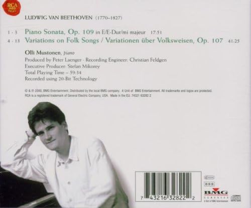 Sonata Op. 109/mustonen