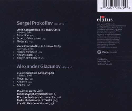 Violin Concertos (Rostropovich, Lso, Vengerov)