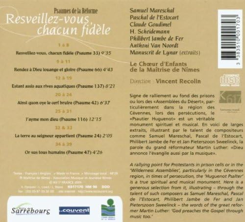 Resveillez-Vous Chacun Fidele (Psalme aus der Reformationszeit