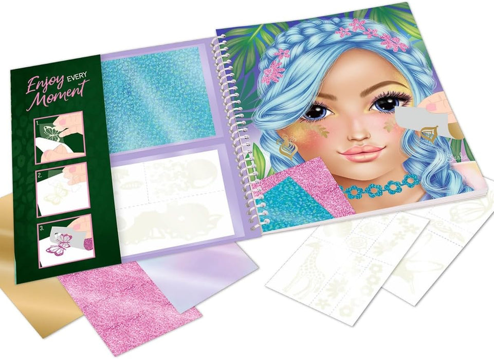 Depesche 12470 TOPModel - Malbuch Stick & Shine, 24 Seiten mit tollen Motiven, zum ausmalen und gestalten