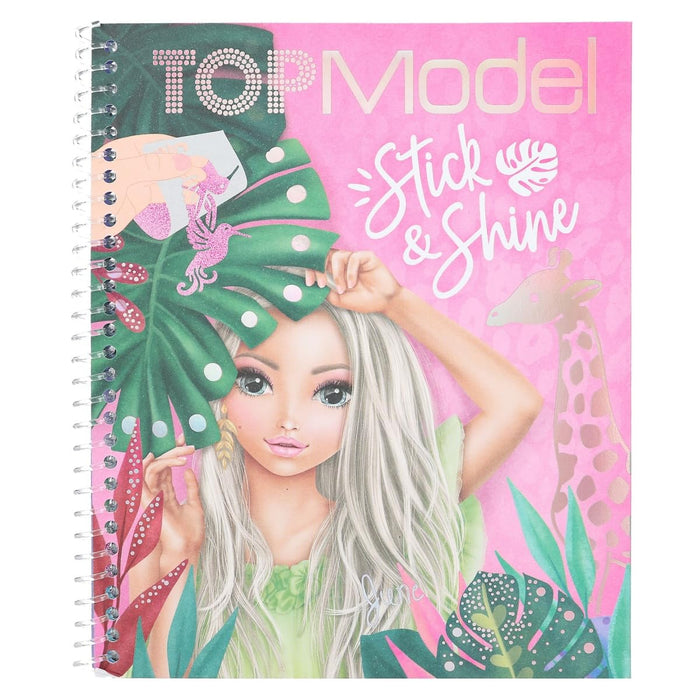 Depesche 12470 TOPModel - Malbuch Stick & Shine, 24 Seiten mit tollen Motiven, zum ausmalen und gestalten