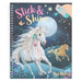 Depesche 12471 Miss Melody Stick & Shine Colouring Book, 24 Pages with Great Horse Motifs, for Colouring and Designing