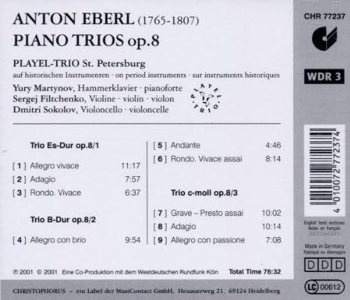 Piano Trios Op. 8 (Sokolov, Playel-trio St. Petersburg)
