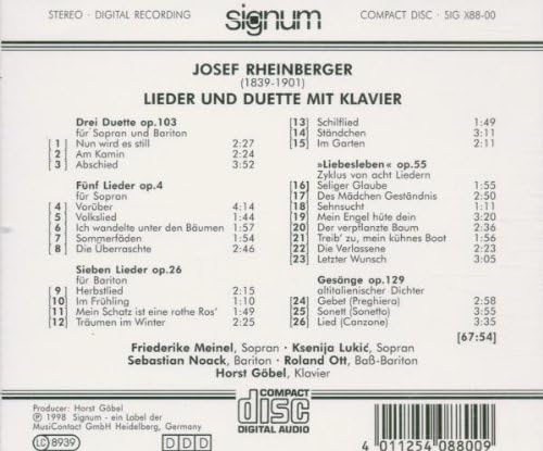 Songs and Duets With Piano (Gobel)