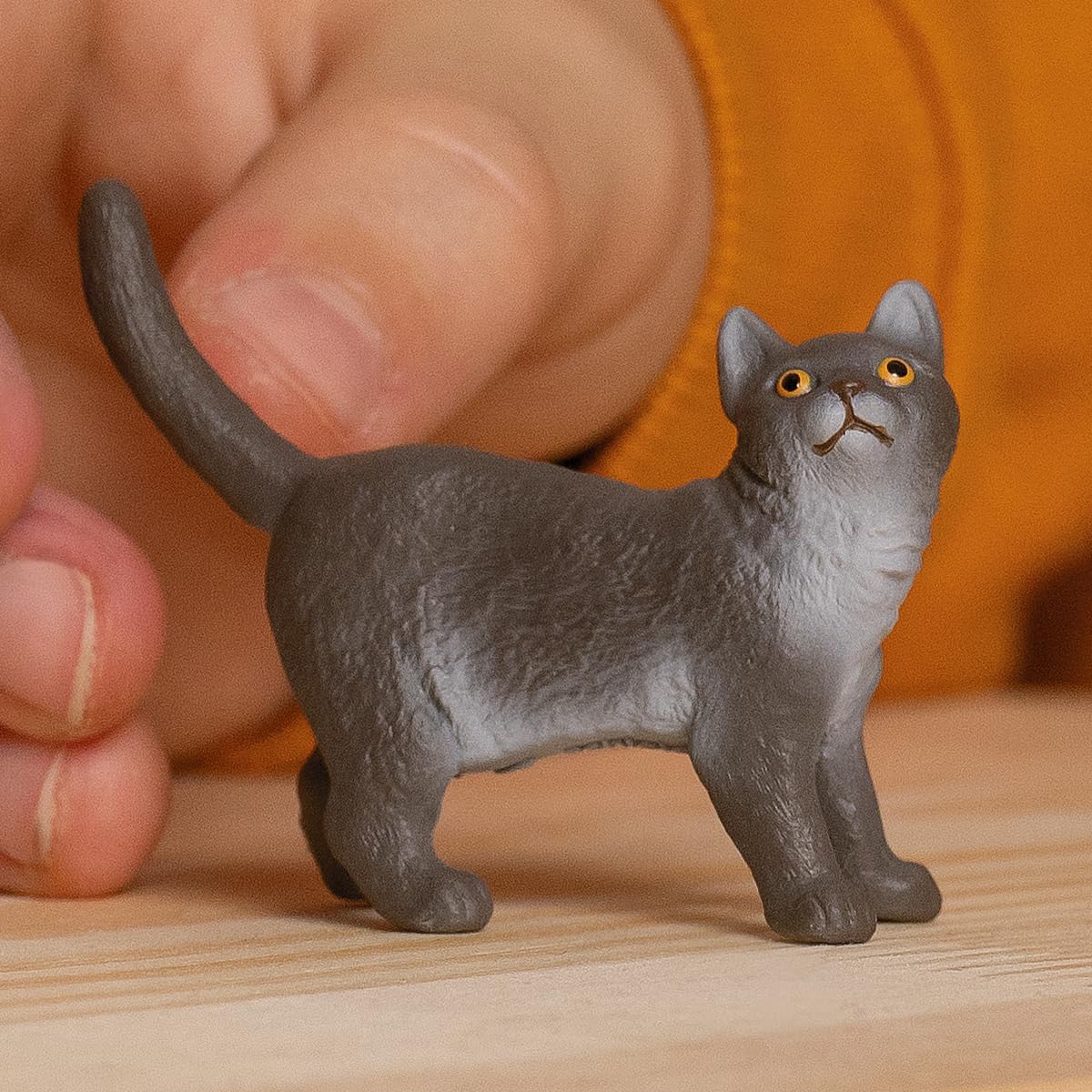 schleich 13973 FARM WORLD British Shorthair Cat Figurine for ages 3+