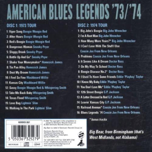 American Blues Legends '73/'74: BIG BEAR BLUES HERITAGE SERIES