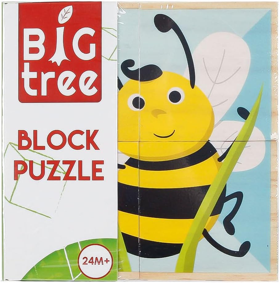 Houten Blokpuzzel Dieren FSC 4st.