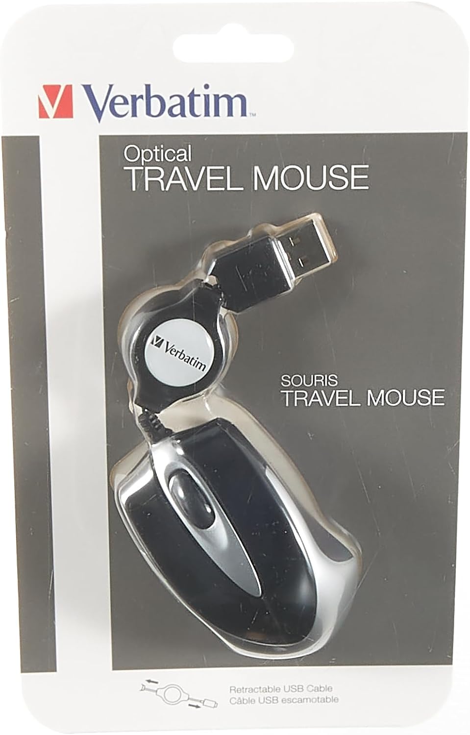 Verbatim 99999 Go Mini - USB Optical Travel Mouse with Retractable Cable