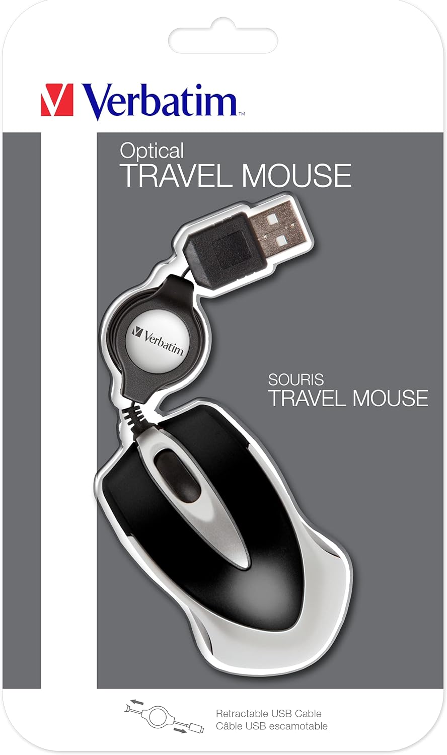 Verbatim 99999 Go Mini - USB Optical Travel Mouse with Retractable Cable