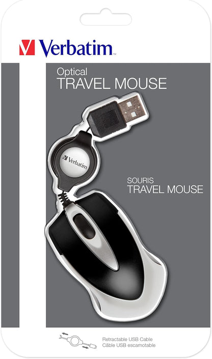 Verbatim 99999 Go Mini - USB Optical Travel Mouse with Retractable Cable