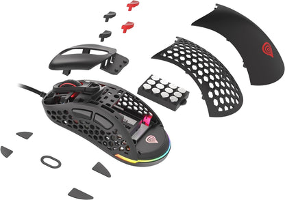 Genesis Gaming Maus XENON 800 RGB kabelgeb. schwar