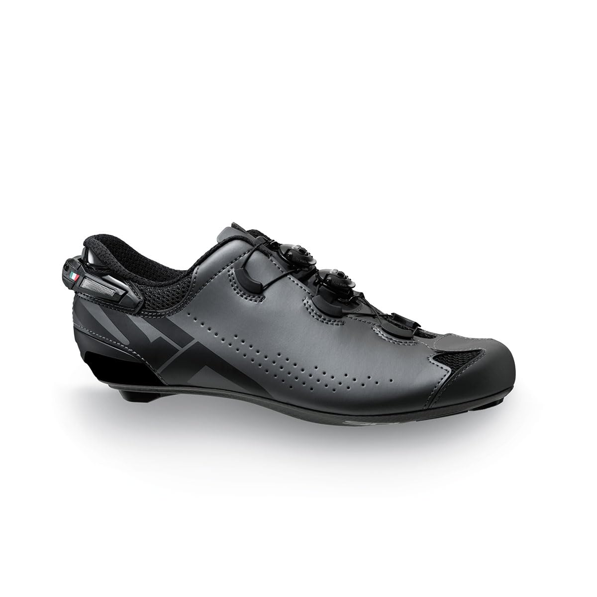 Sidi Fahrradschuhe, professionelle Rennradschuhe für Herren, Shot 2S, verstellbare Ferse, innovatives Verschlusssystem, Carbon-Boost-SRS-Sohle, Steifigkeitssohle 1