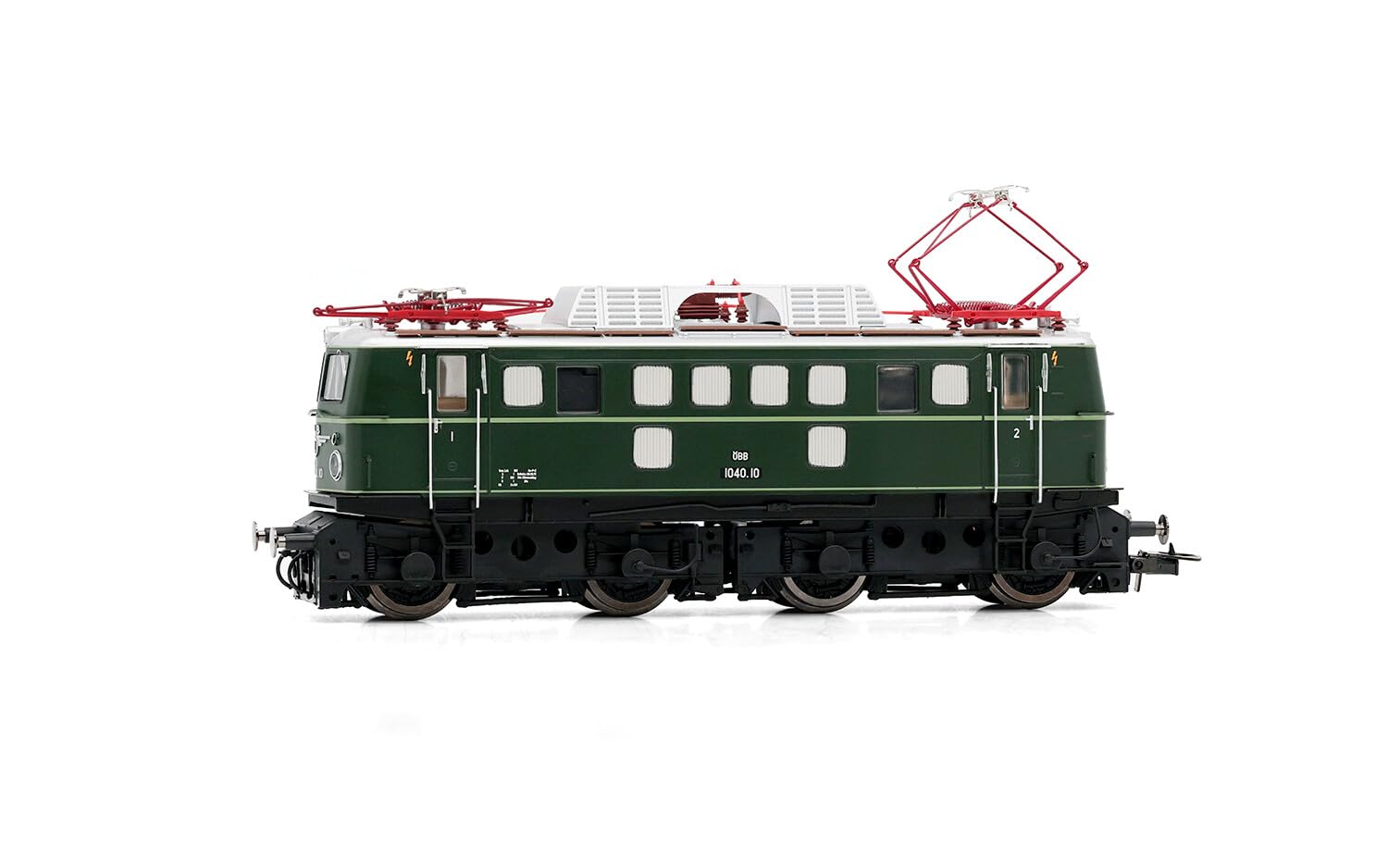 Rivarossi HR2939 ÖBB, Elektrolokomotive 1040.10, Neue seitliche Lüftungsschlitze, grüne Lackierung, mit Bremswiderständen auf dem Dach, EP IV Loco - Diesel
