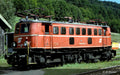 Rivarossi Locomotora eléctrica HR2940 OBB 1040 007-5, rejillas de ventilación laterales, librea bermellón con tres líneas de decoración, techo bajo, escalones en la parte delantera