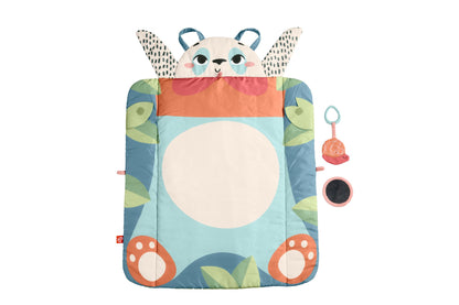 Fisher-Price Planet Friends Alfombra Panda 3 en 1 Manta de actividades, recién nacido, fabricado con un 90% de plástico reciclado y embalaje certificado FSC, (HKD65