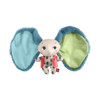 Fisher-Price Baby Sensory Toy Planet Friends All Ears Lovey, Plush Elephant for Newborns Ages 3+ Months, Made of 90% recycled Plastic and FSC certified packaging, HKD63
