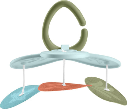 Fisher-Price Baby Activity Mat Simply Senses Newborn Gym with 6 Portable Sensory Toys for Newborns, HRB15
