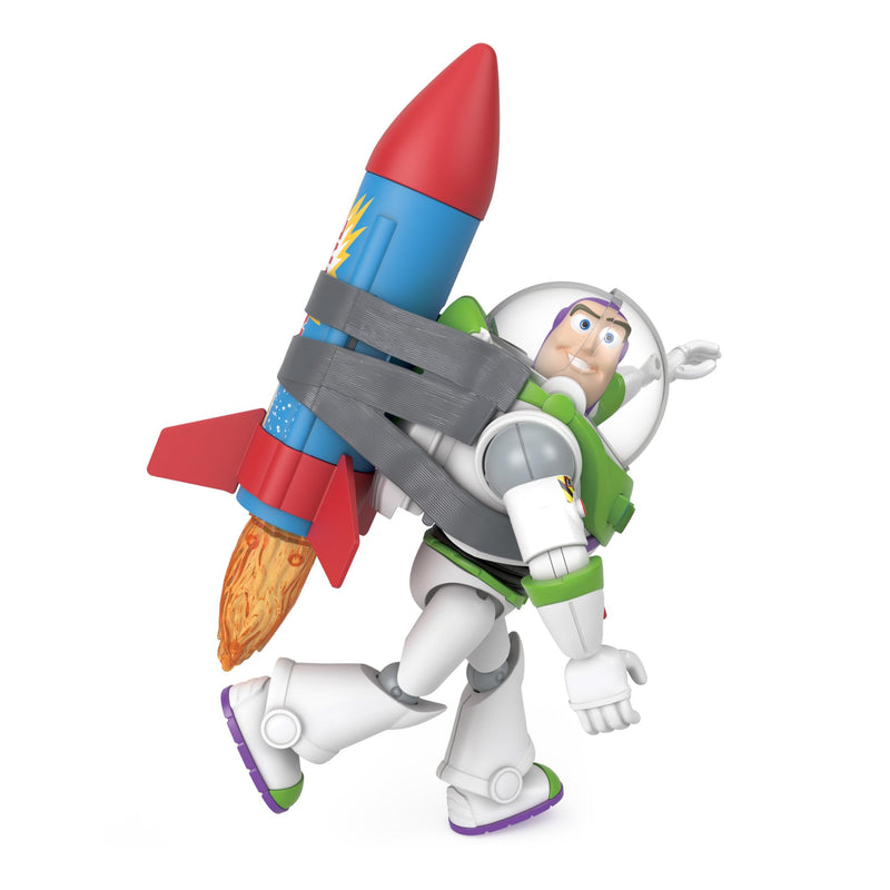 Mattel Disney and Pixar Toy Story Talking Action Figure, Rocket Rescue Buzz Lightyear with 20+ Sounds & Phrases & Moving Helmet Visor, 12-inch Scale