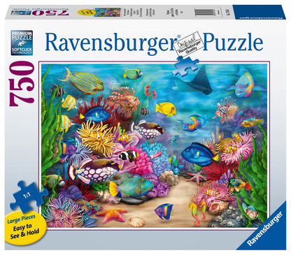 Ravensburger Tropical Reef Life 750 Piece Jigsaw Puzzles for Adults and Kids Age 12 Years Up - Ocean Animals & Wildlife