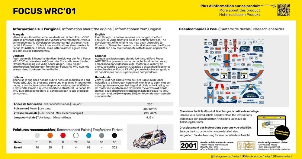 Heller - 1/43 Starter Kit Focus Wrc `01 (6/23) *