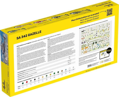 Heller- SA 342 L Gazelle Model Kit Ejército Maqueta, Mittel (80486