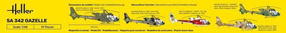 Heller- SA 342 L Gazelle Model Kit Ejército Maqueta, Mittel (80486