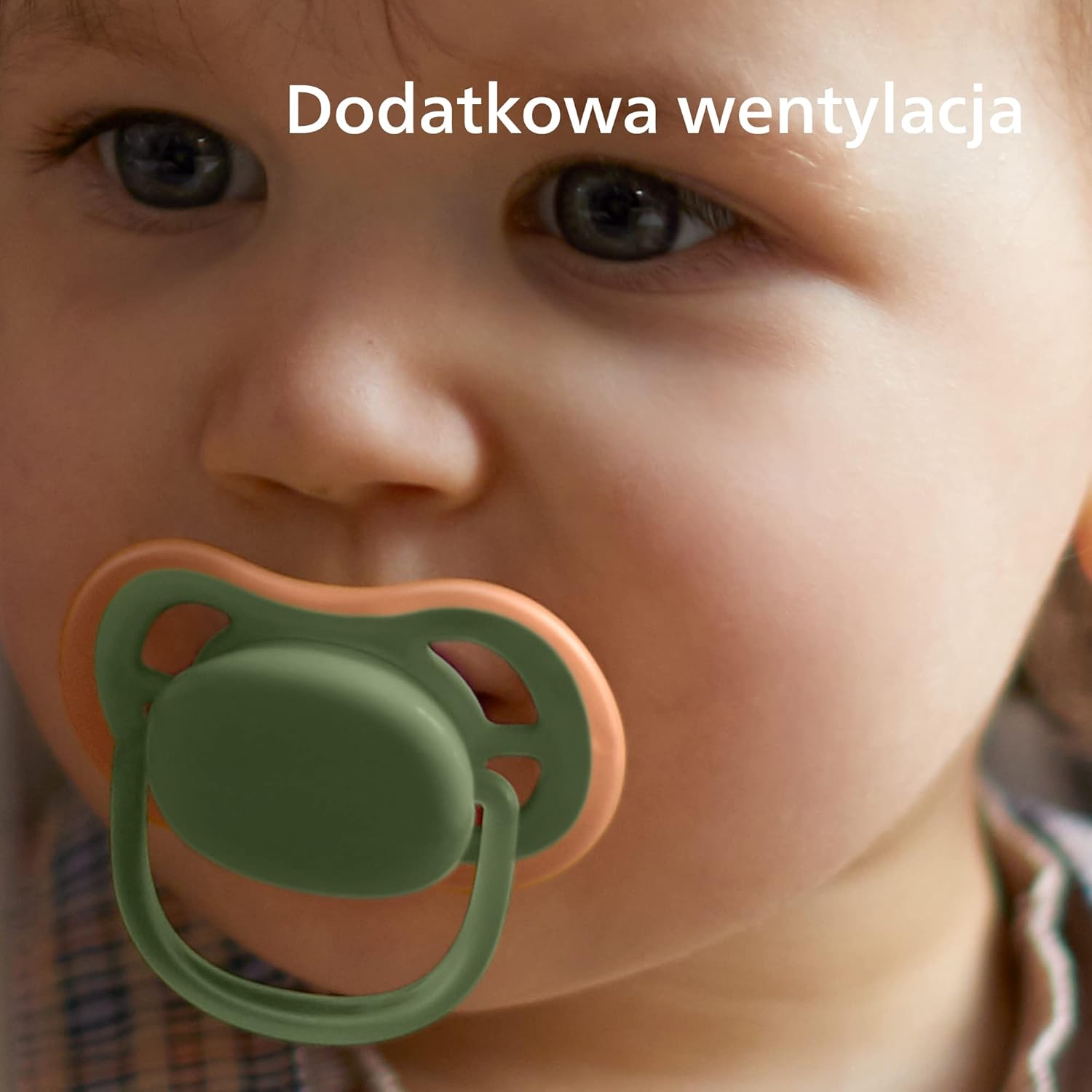 Philips Avent Ultra Air Schnuller, 2 Stück, BPA-freie Schnuller für Babys im Alter von 6–18 Monaten (Modell: SCF085/20) Grün/Orange 2 Stück (1er Pack)