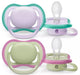 Philips Avent Ultra Air Fopspeen SCF085/24, voor baby's van 0-6 maanden, zonder bisfenol A, met sterilisatoretui, model SCF085/24