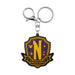 Wednesday Emblem-Brand Keychain, Lilac, 6 x 6 cm