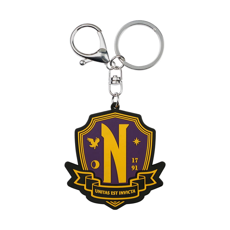 Wednesday Emblem-Brand Keychain, Lilac, 6 x 6 cm