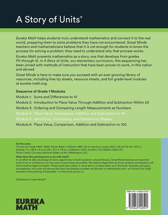 Eureka Math Grade 1 Learn Workbook #3 (Modules 4-5