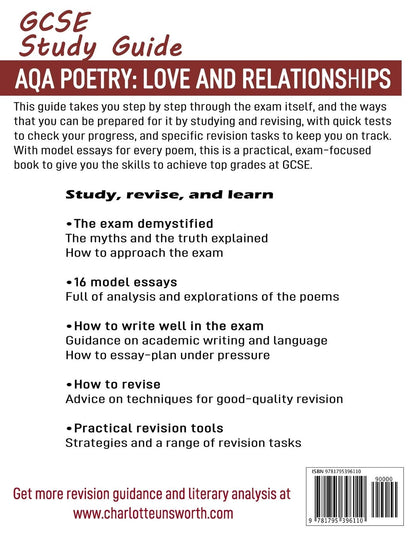 AQA Poetry Anthology Love and Relationships: Model Essays and Guide Grades 9-1