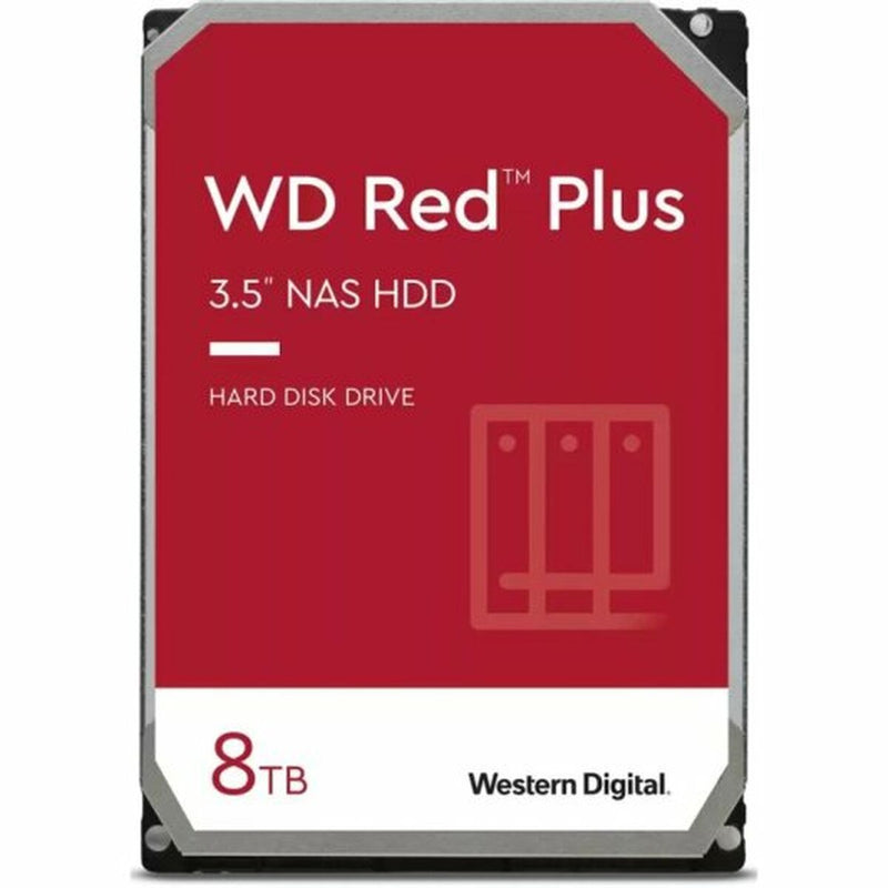 Western Digital 8TB WD Red Plus NAS Internal Hard Drive HDD - 5640 RPM, SATA 6 Gb/s, CMR, 256 MB Cache, 3.5" - WD80EFPX