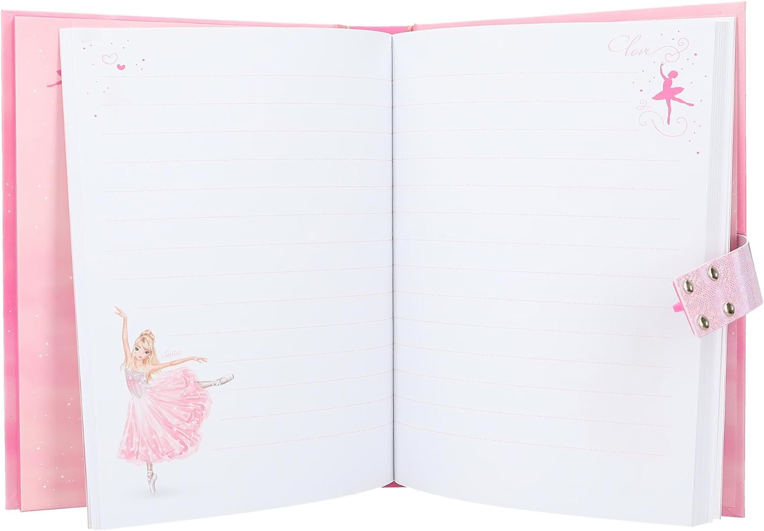 Depesche TOPModel Ballet 12712 Diary with Number Code and Sound, Book with 80 Lined and Colourful Illustrated Pages