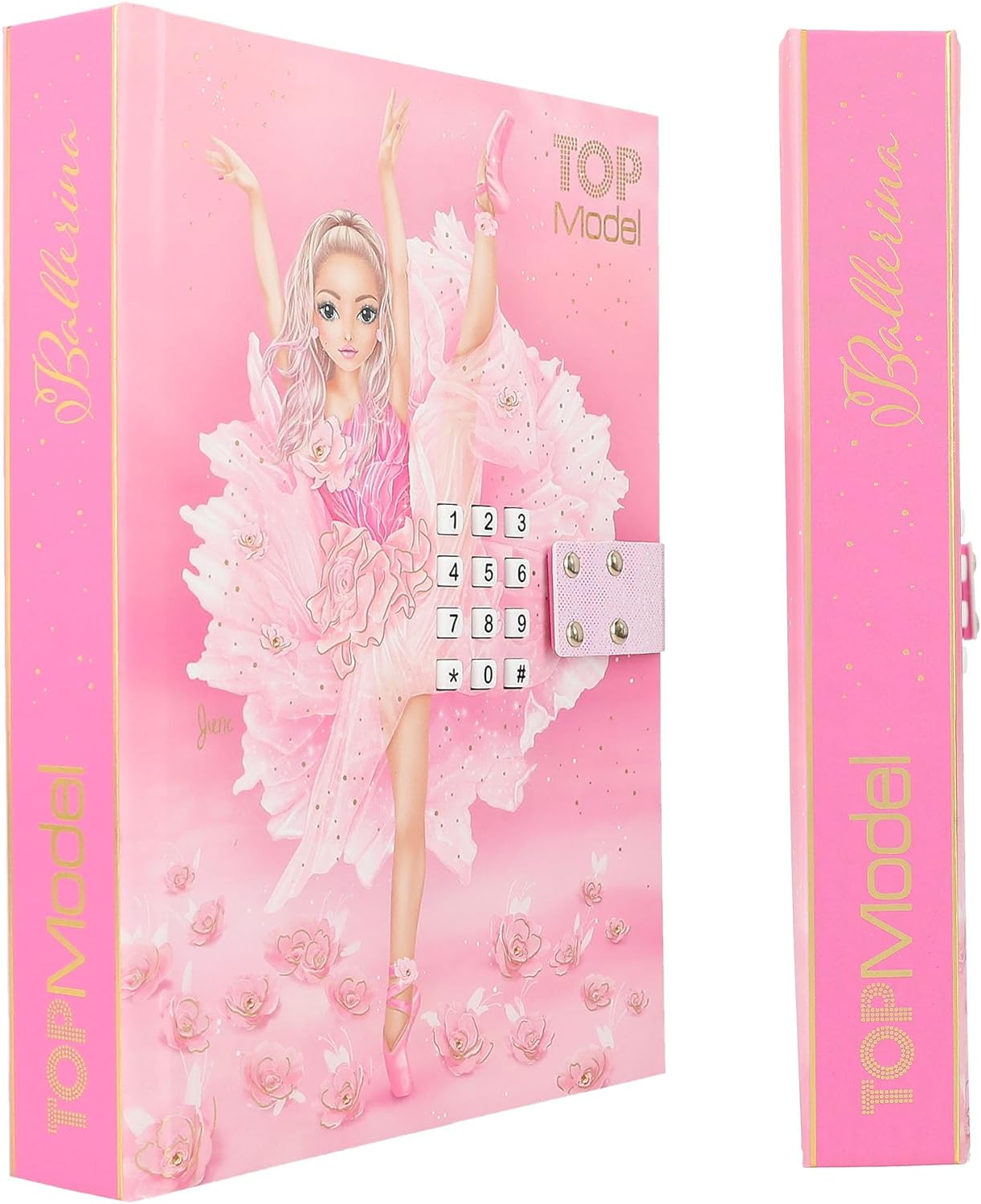 Depesche TOPModel Ballet 12712 Diary with Number Code and Sound, Book with 80 Lined and Colourful Illustrated Pages